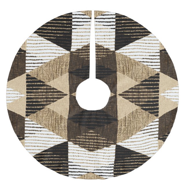 Wiederholung der Geometrie: Texturierte Hintergrun Polyester Weihnachtsbaumdecke (Vorderseite)