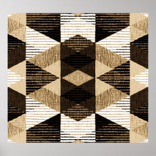 Wiederholung der Geometrie: Texturierte Hintergrun Poster