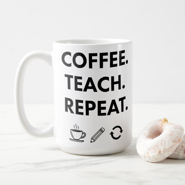 Wiederholung der Kaffeetasse - Minimalistischer Le (Mit Donut)