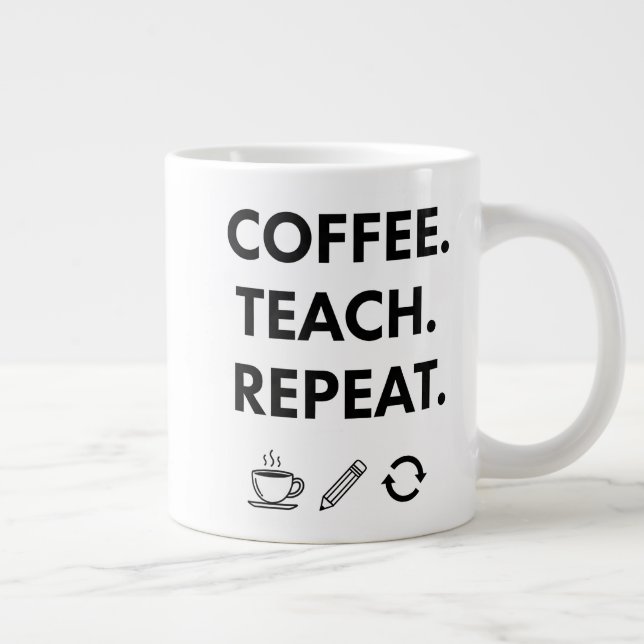 Wiederholung der Kaffeetasse - Minimalistischer Le Jumbo-Tasse (Rechts)