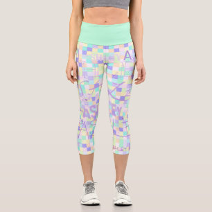 Wiederholung der Schachtel für Ashley Mauve Tones  Capri Leggings