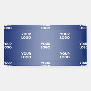 Wiederholung des Firmenlogos Blaue Flagge Banner