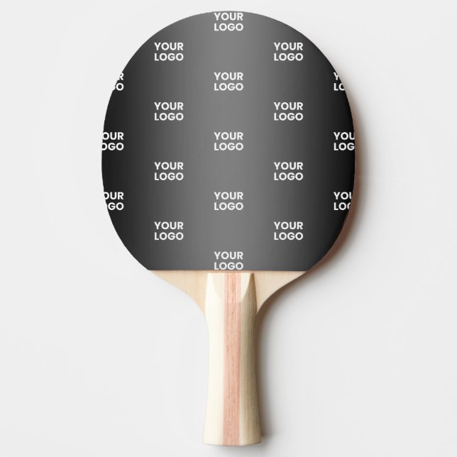 Wiederholung des Firmenlogos | Schwarz & Grau Grad Tischtennis Schläger (Vorderseite)