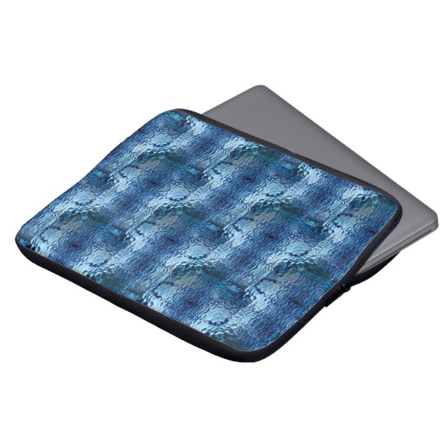 Wiederholung des gebogenen, blauen Hammerglas Laptopschutzhülle (Vorne Oben)