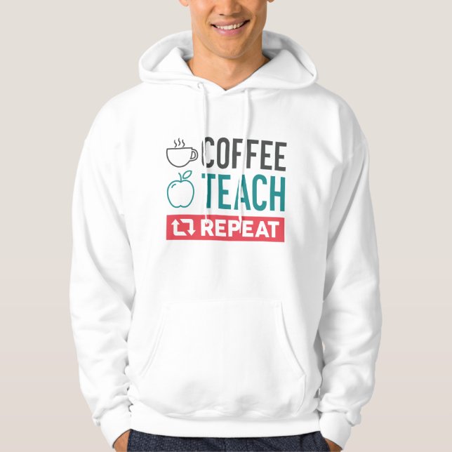 Wiederholung des Kaffeetablaufs Hoodie (Vorderseite)