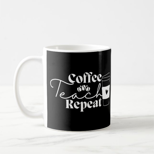 Wiederholung des Kaffeetablaufs Kaffeetasse (Links)