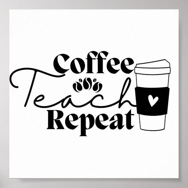 Wiederholung des Kaffeetablaufs Poster (Vorne)