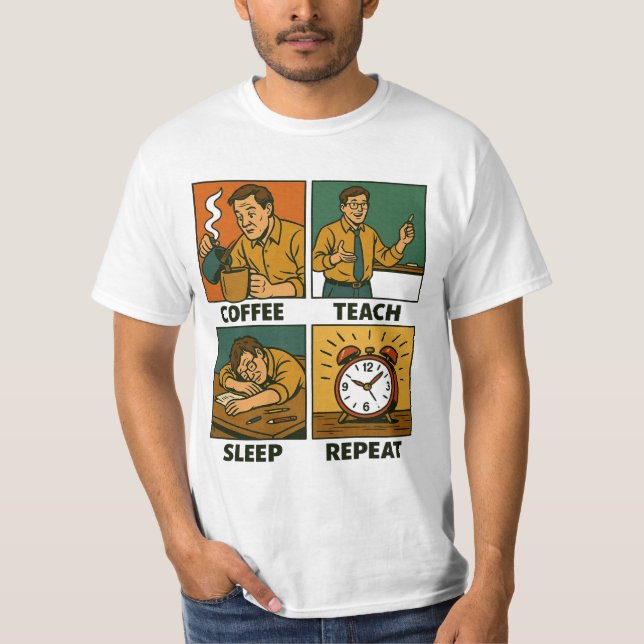 Wiederholung des Kaffeetringens T-Shirt (Vorderseite)