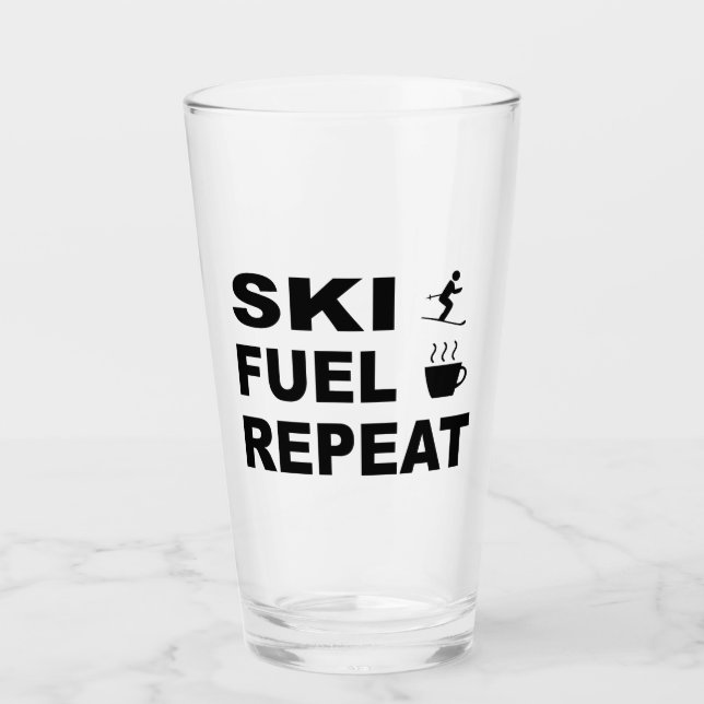 Wiederholung des Skibrennens Glas (Vorderseite)