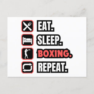 Wiederholung des Sleep Boxing Feiertagspostkarte