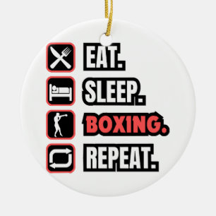Wiederholung des Sleep Boxing Keramik Ornament