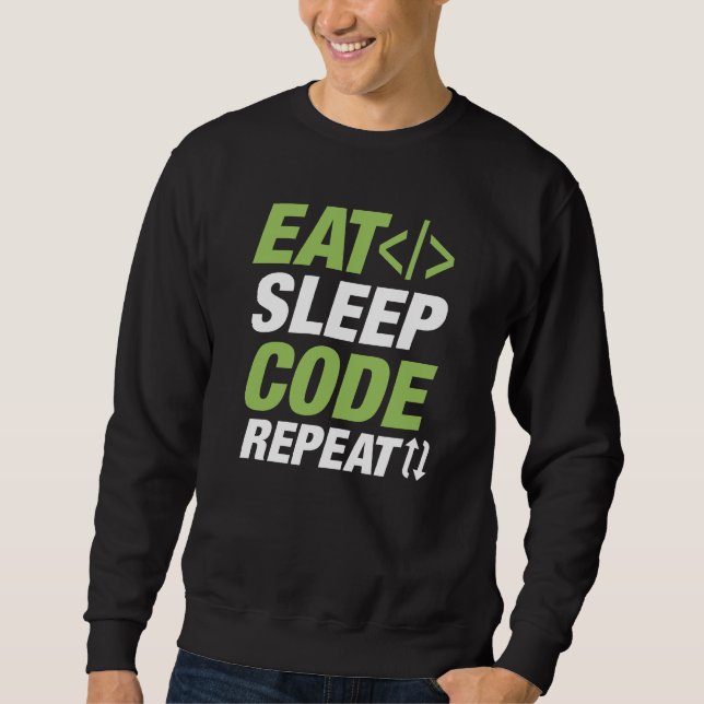 Wiederholung des Sleep-Codes Sweatshirt (Vorderseite)