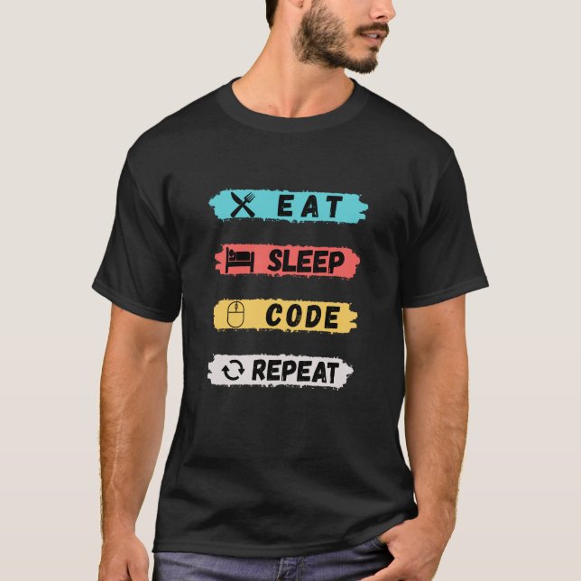 Wiederholung des Sleep-Codes T-Shirt (Vorderseite)