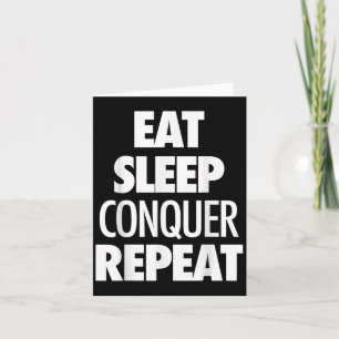 Wiederholung des Sleep Conquer - Motivierend Zitat Karte
