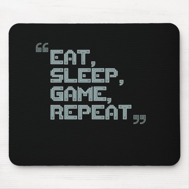 Wiederholung des Sleep Game - Gamer Mouse Pad Mousepad (Vorne)