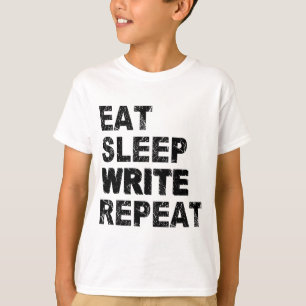 Wiederholung des Sleep-Schreibens T-Shirt