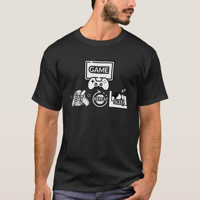 Wiederholung des Sleep-Spiels T-Shirt (Vorderseite)