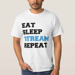 Wiederholung des Sleep-Streams essen T-Shirt