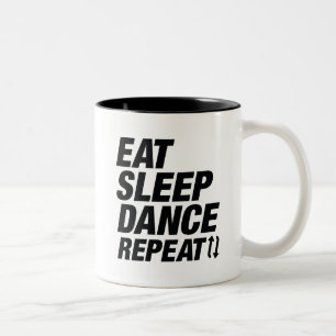 Wiederholung des Sleep-Tanzes Zweifarbige Tasse