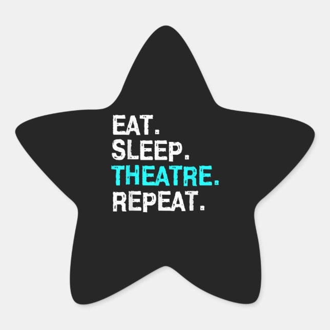 Wiederholung des Sleep Theaters essen Stern-Aufkleber (Vorderseite)