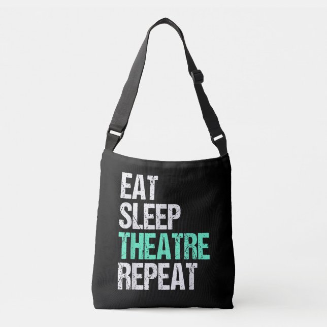Wiederholung des Sleep Theaters essen Tragetaschen Mit Langen Trägern (Vorderseite)