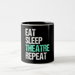 Wiederholung des Sleep Theaters essen Zweifarbige Tasse