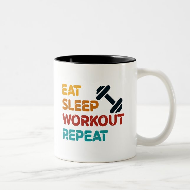Wiederholung des Sleep Workout Zweifarbige Tasse (Rechts)