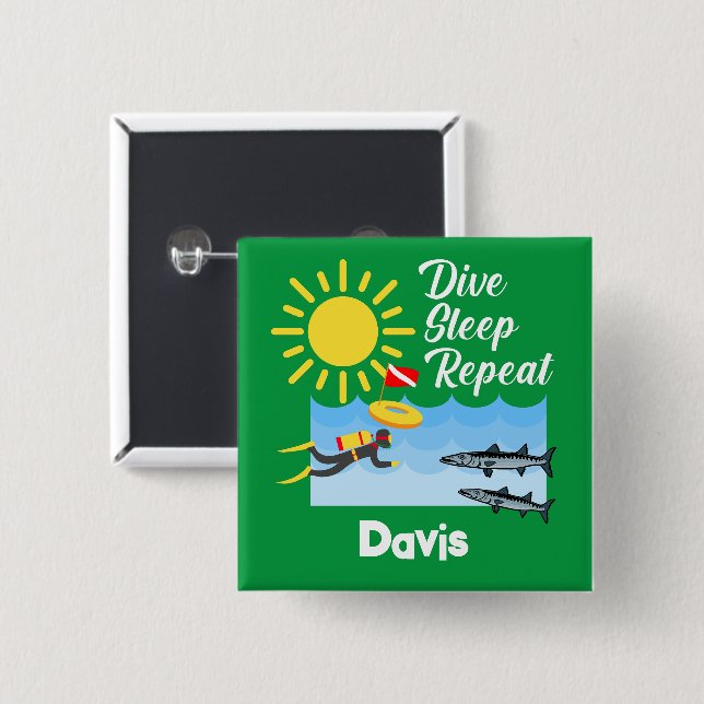 Wiederholung des Tauchgangs - Schaltfläche Platz Button (Vorne & Hinten)