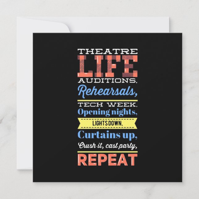 Wiederholung des Theaterlebens Einladung (Vorderseite)