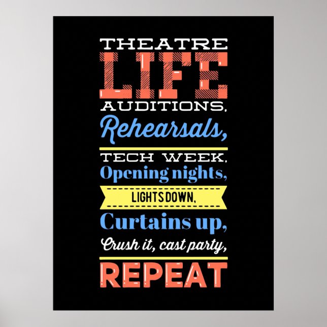 Wiederholung des Theaterlebens Poster (Vorne)