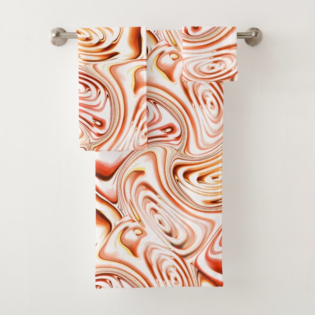 Wiederholung, die eine rötliche Blume oder einen S Badhandtuch Set (Insitu)