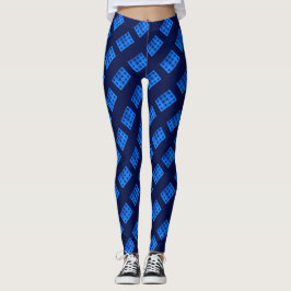 Wiederholung königsblauer Kreise, die geometrisch  Leggings