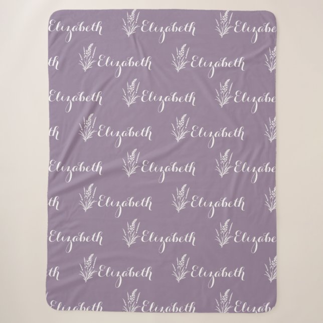 Wiederholung Name Lavender Meadow Amethyst Eleganc Sherpadecke (Vorderseite)