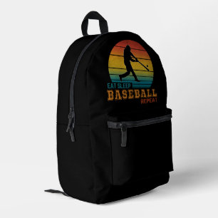 Wiederholung von Schlaf-Baseball Bedruckter Rucksack