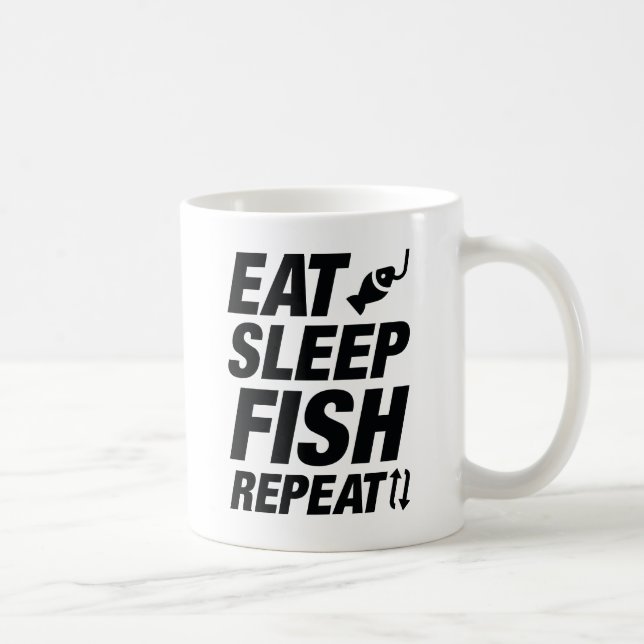 Wiederholung von Schlaf-Fischen Kaffeetasse (Rechts)
