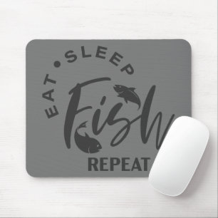 Wiederholung von Schlaf-Fischen Mousepad
