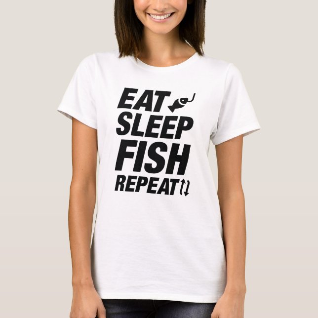 Wiederholung von Schlaf-Fischen T-Shirt (Vorderseite)