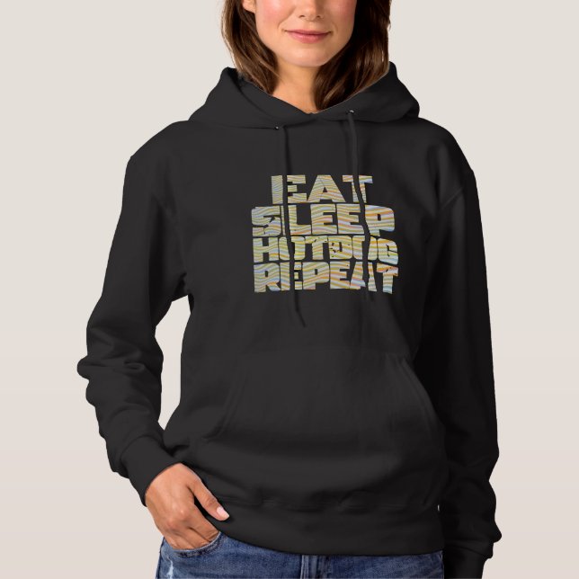 Wiederholung von Schlaf-Hotdog Hoodie (Vorderseite)