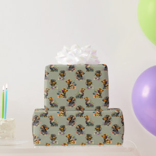 Wiederholungsmuster mit Niedlichen Dackeln Geschenkpapier