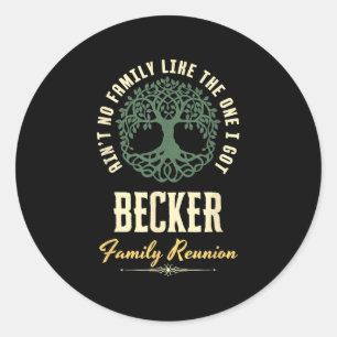 Wiedersehen 2025-Matching-Design der Familie - Bec Runder Aufkleber