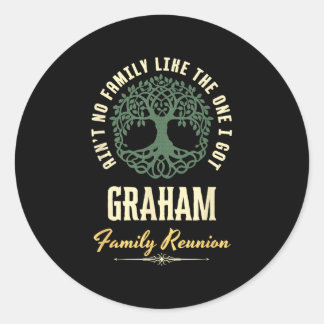 Wiedersehen 2025-Matching-Design der Familie - Gra Runder Aufkleber
