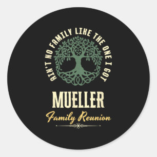 Wiedersehen 2025-Matching-Design der Familie - Mül Runder Aufkleber