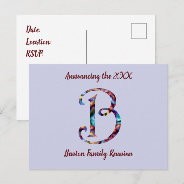 Wiedersehen Ankündigung B der Einladung Postkarte (Vorne/Hinten)
