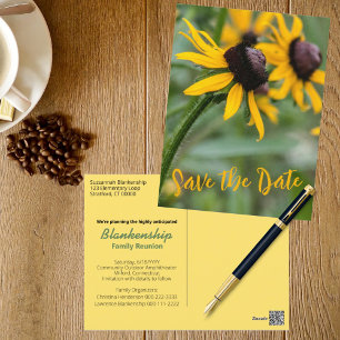 Wiedersehen-austauschbares Foto Rudbekia Blume Postkarte