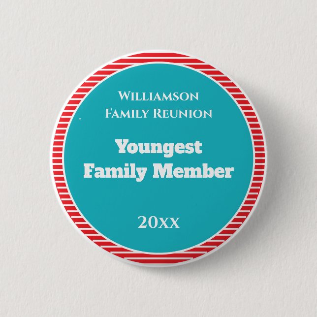Wiedersehen Award der Familie Jüngster Familienang Button (Vorderseite)