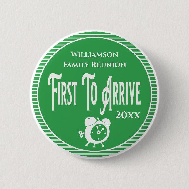 Wiedersehen Award der Familie zuerst bei Ankunft Button (Vorderseite)