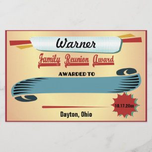Wiedersehen-Award-Zertifikat der Familie