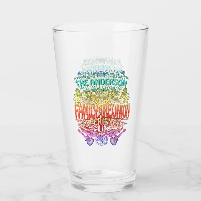 Wiedersehen Band Retro 70er Concept Logo Neon Glas (Vorderseite)