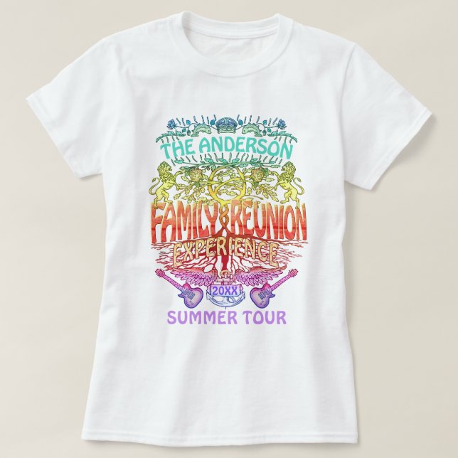 Wiedersehen Band Retro 70er Concept Logo Neon T-Shirt (Design vorne)