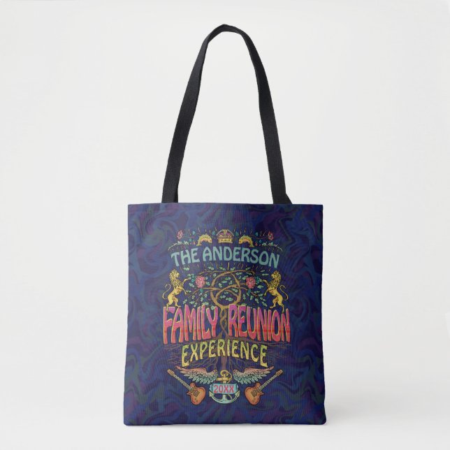 Wiedersehen Band Retro 70er Konzert Logo für Famil Tasche (Vorderseite)